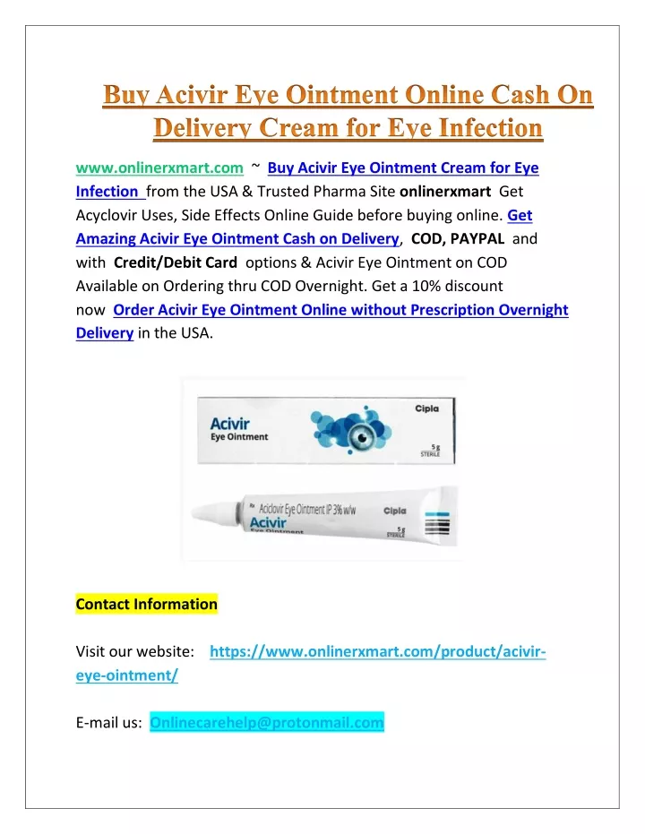 www onlinerxmart com buy acivir eye ointment