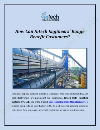 How Can Intech Engineers' Range Benefit Customers?