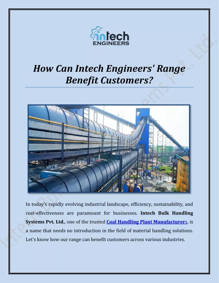 how can intech engineers range benefit customers