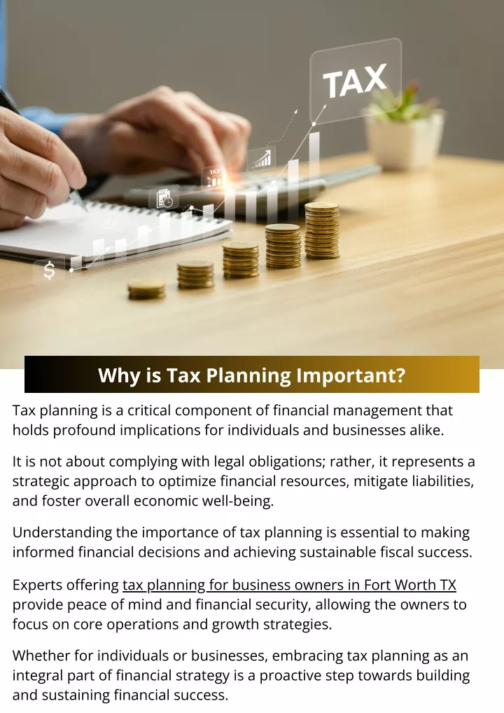 why is tax planning important