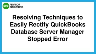 resolving techniques to easily rectify quickbooks