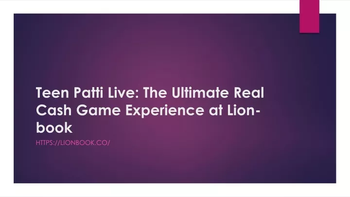 teen patti live the ultimate real cash game experience at lion book