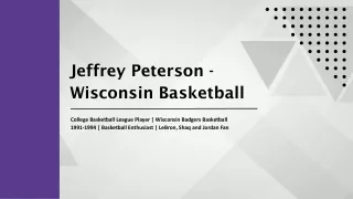 Jeffrey Peterson - Wisconsin - An Adjustable Consultant