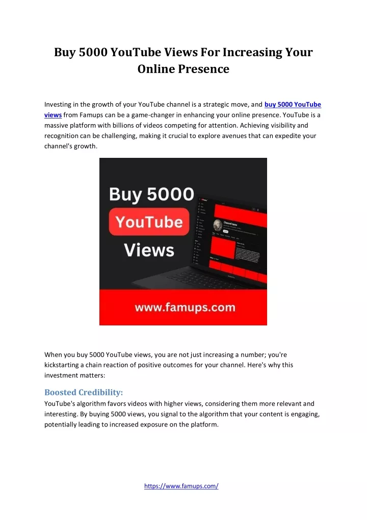 buy 5000 youtube views for increasing your online