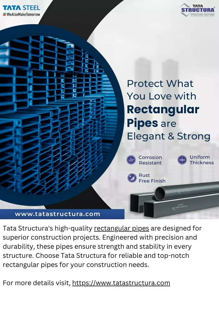 tata structura s high quality rectangular pipes