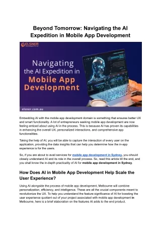 beyond tomorrow navigating the ai expedition
