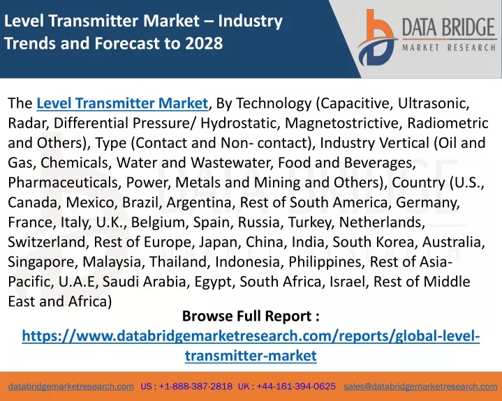 level transmitter market industry trends