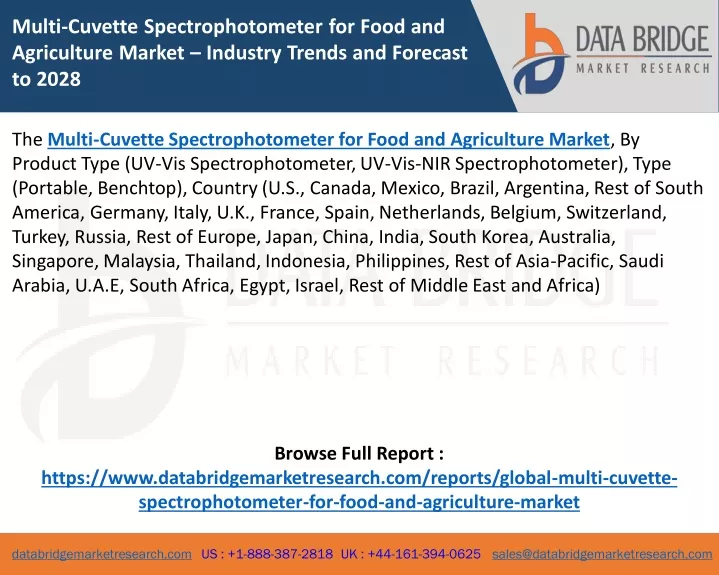 multi cuvette spectrophotometer for food