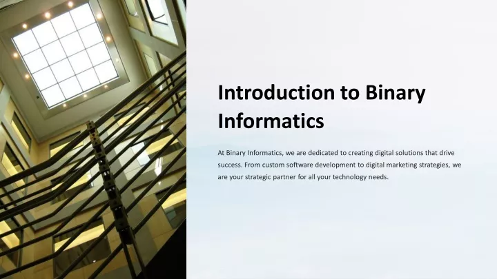 introduction to binary informatics