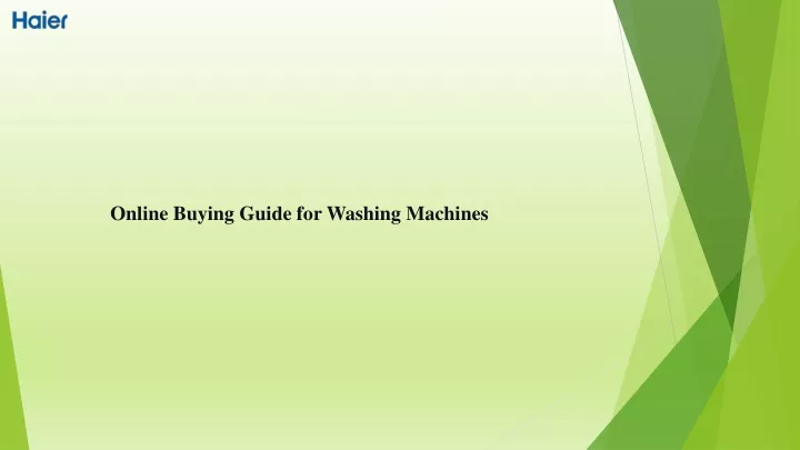 online buying guide for washing machines