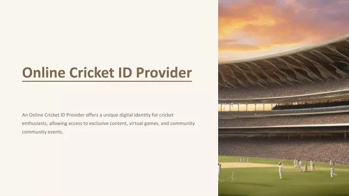 online cricket id provider