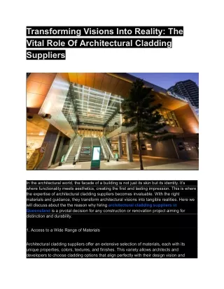 Transforming Visions Into Reality_ The Vital Role Of Architectural Cladding Suppliers (1)