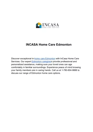 INCASA Home Care Edmonton