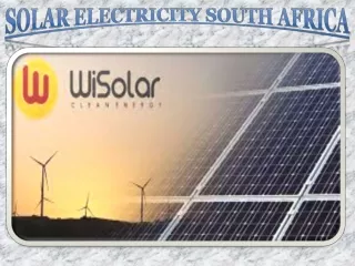 Solar Electricity South Africa