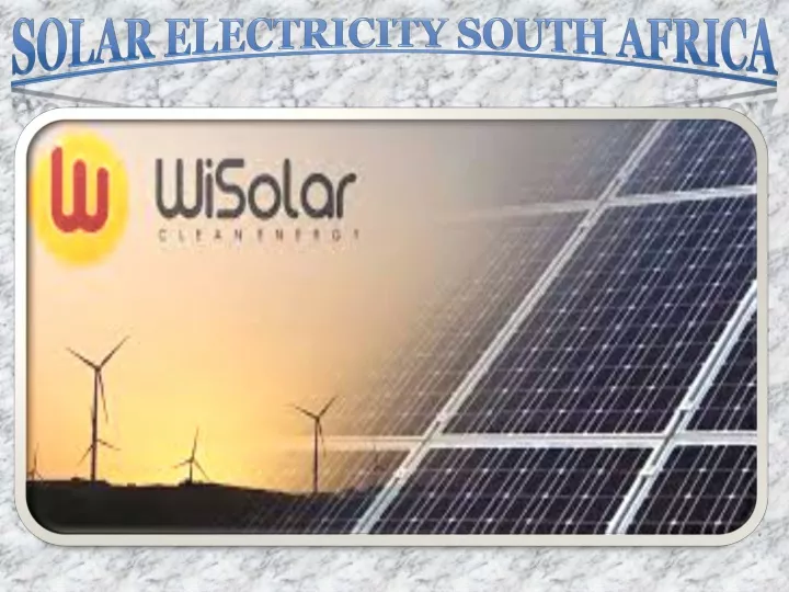 solar electricity south africa