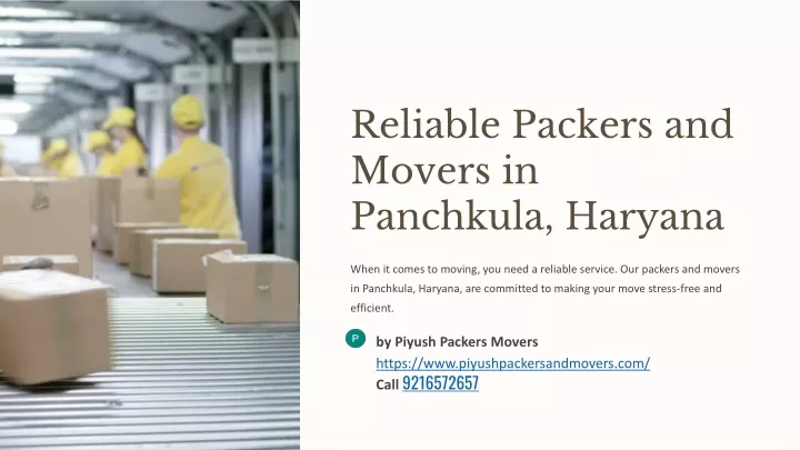 reliable packers and movers in panchkula haryana