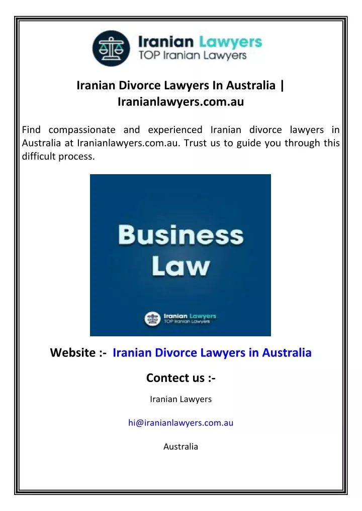 iranian divorce lawyers in australia