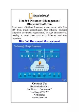 Bim 360 Document Management Blacksmithsoft.com