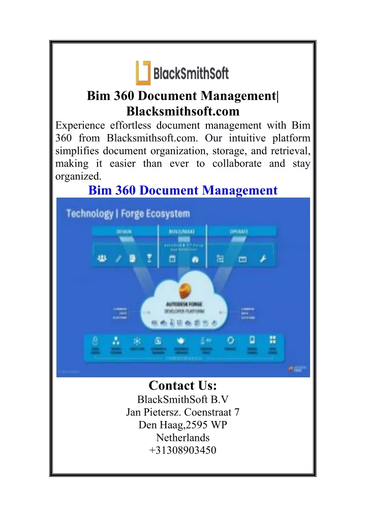 bim 360 document management blacksmithsoft