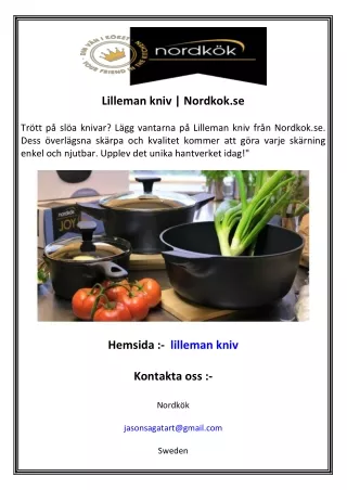 Lilleman kniv  Nordkok.se