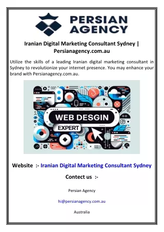 Iranian Digital Marketing Consultant Sydney  Persianagency.com.au