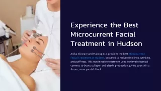 Experience the Best Microcurrent Facial Treatment in Hudson Updatd