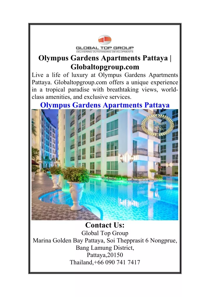 olympus gardens apartments pattaya globaltopgroup