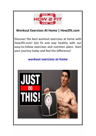 workout exercises at home how2fit com