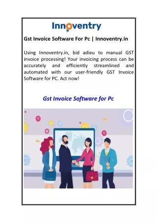 Gst Invoice Software For Pc Innoventry.in