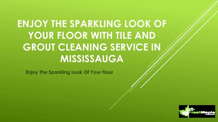 enjoy the sparkling look of your floor with tile and grout cleaning service in mississauga