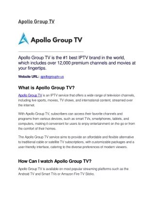 apollo group tv