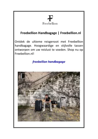 Freebellion Handbagage Freebellion.nl