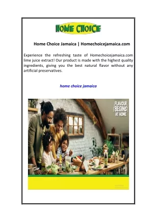 Home Choice Jamaica  Homechoicejamaica.com