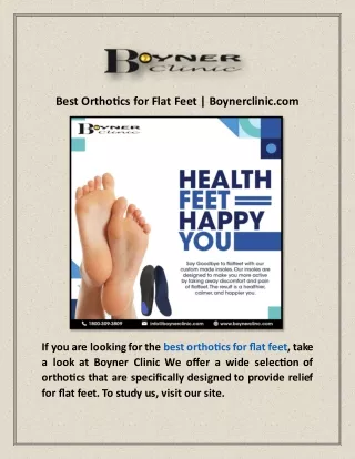 Best Orthotics for Flat Feet | Boynerclinic.com