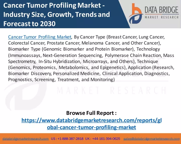 cancer tumor profiling market industry size