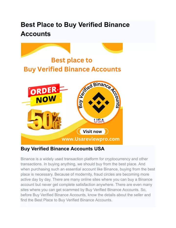 best place to buy verified binance accounts