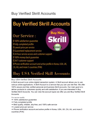 Buy Verified Skrill Accounts