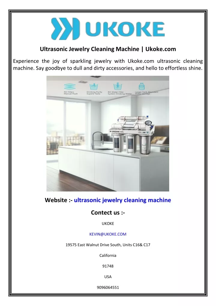 ultrasonic jewelry cleaning machine ukoke com