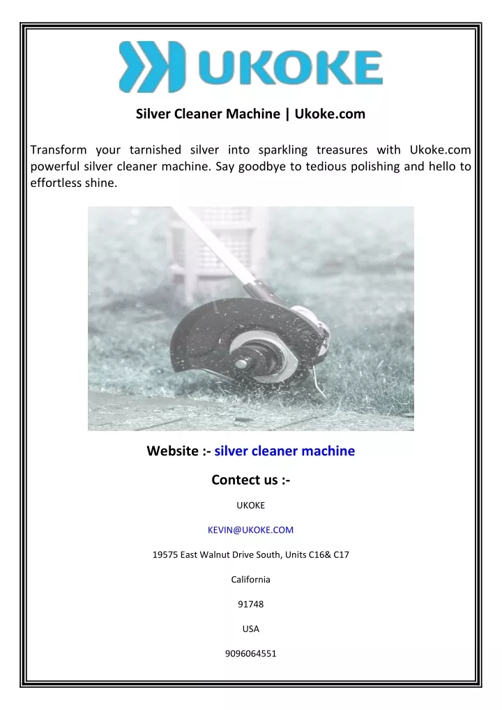 silver cleaner machine ukoke com