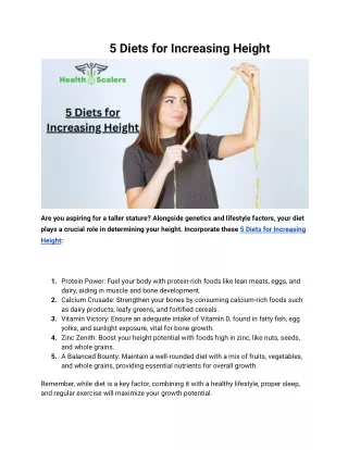 5 diets for increasing height