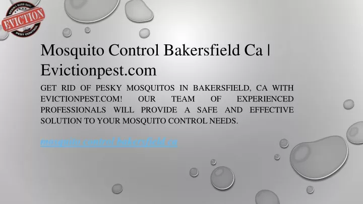 mosquito control bakersfield ca evictionpest com