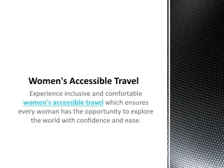 Women's Accessible Travel