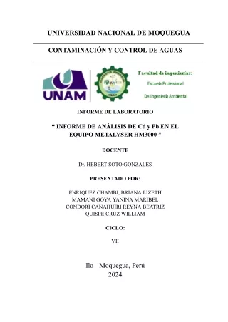 INFORME DE ANÁLISIS DE Cd y Pb EN EL EQUIPO METALYSER HM3000 (1)