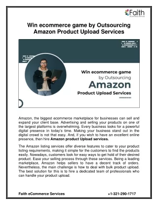 win ecommerce game by outsourcing amazon product