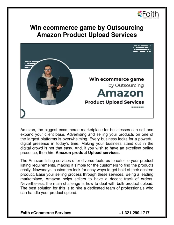 win ecommerce game by outsourcing amazon product