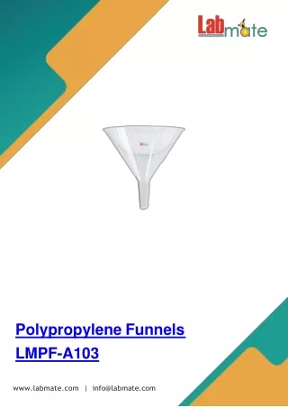 polypropylene funnels lmpf a103