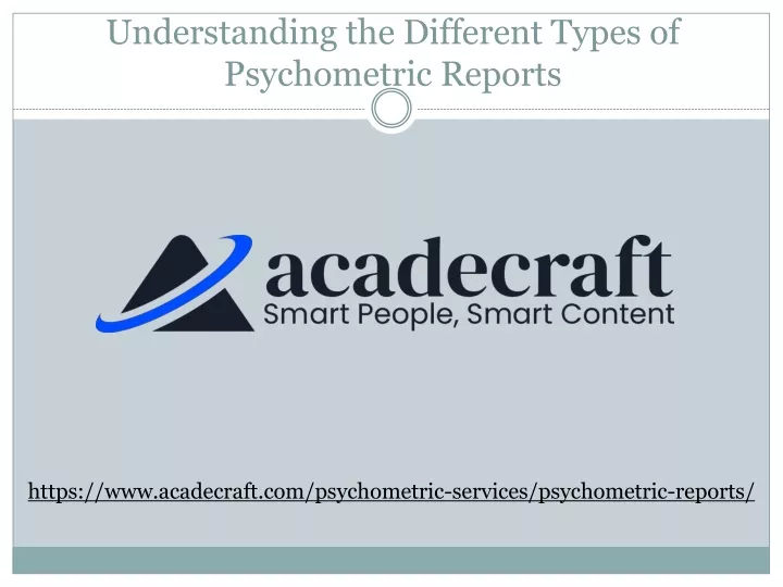 understanding the different types of psychometric reports