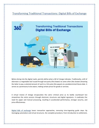 Transforming Traditional Transactions: Digital Bills of Exchange