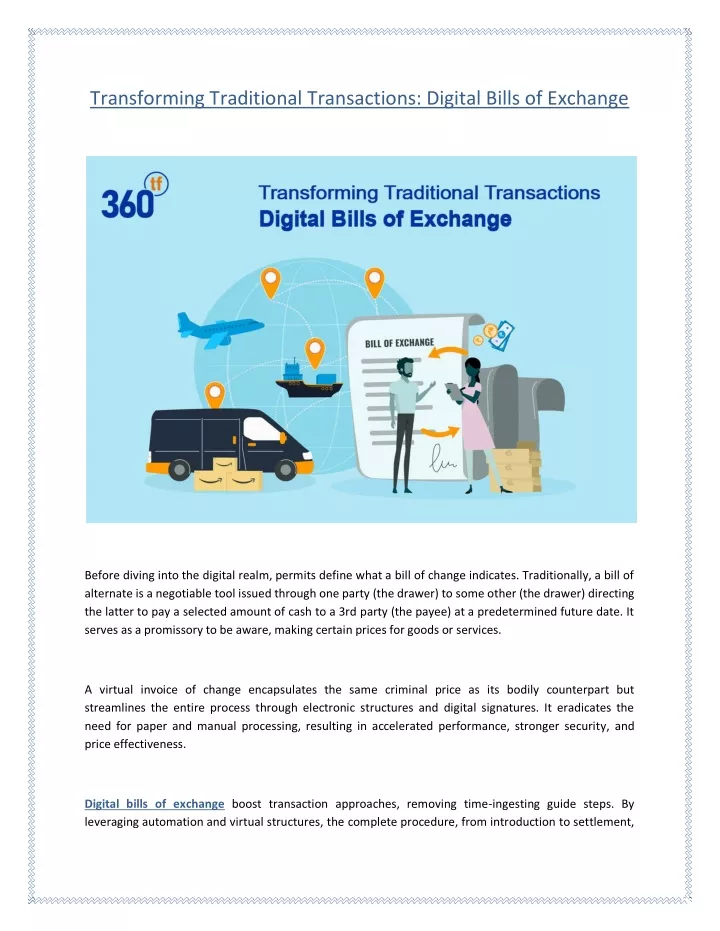 transforming traditional transactions digital