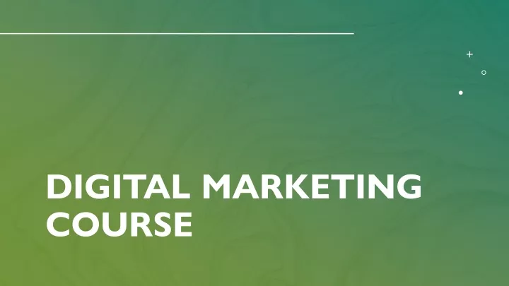 digital marketing course